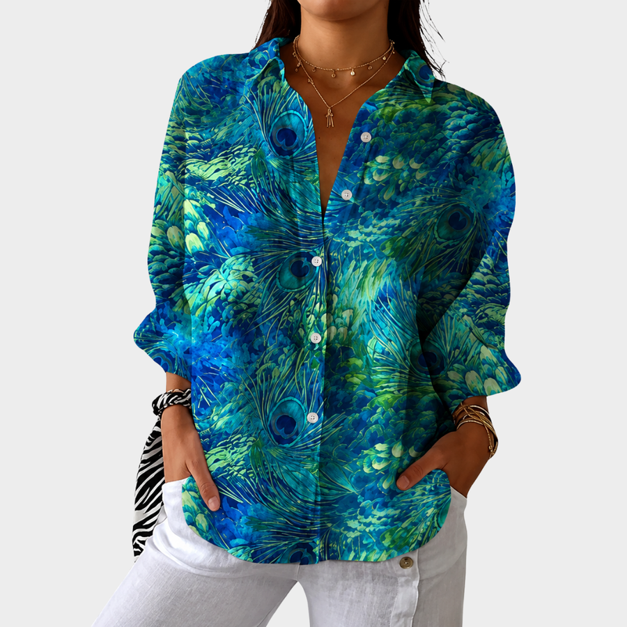 Lightweight and Colorful Printed Blouse