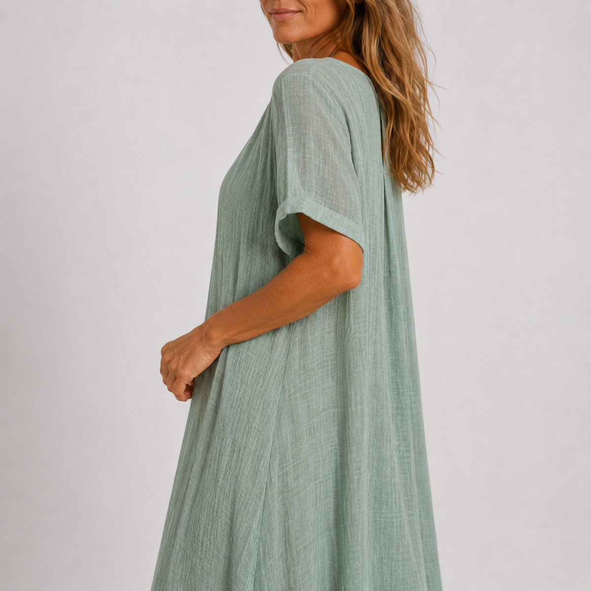 Violette - Long Fluid Linen Dress