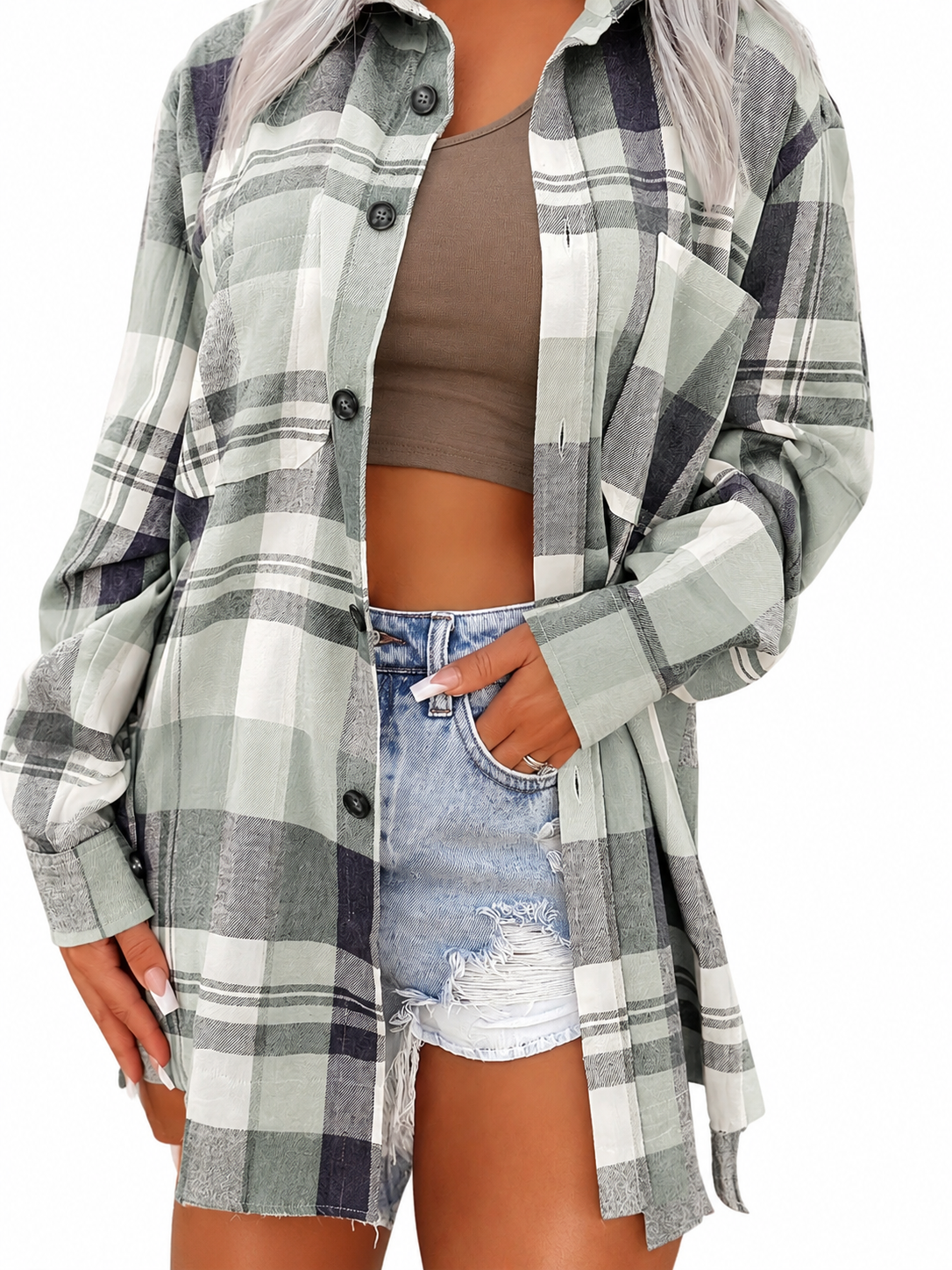 CLARA & OLIVE | WOMEN'S LONG-SLEEVED SUMMER SHIRT