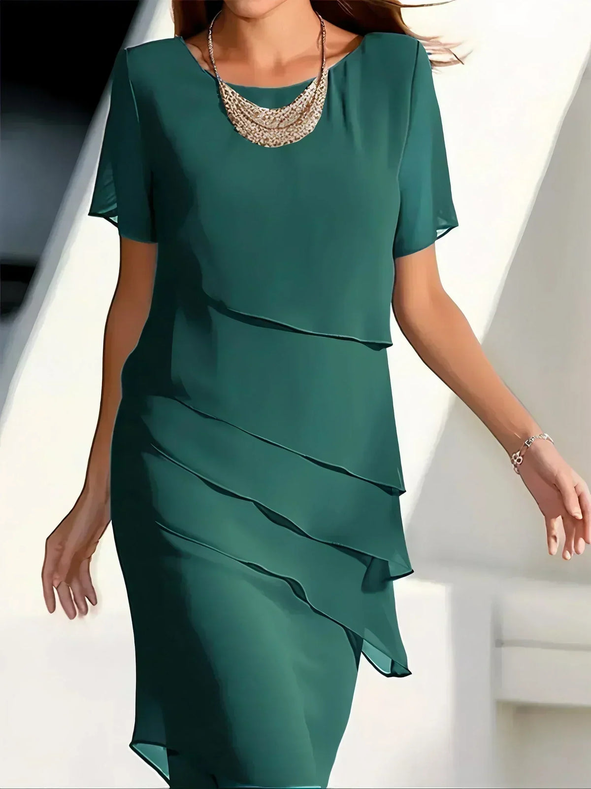 Anastasia | Layered Midi Dress