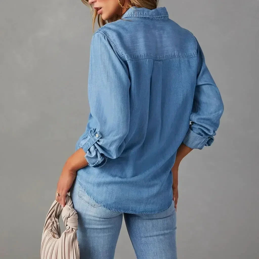 Aria Denim Button-Up