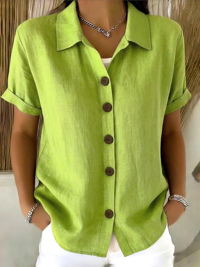 Lena Button Front Blouse