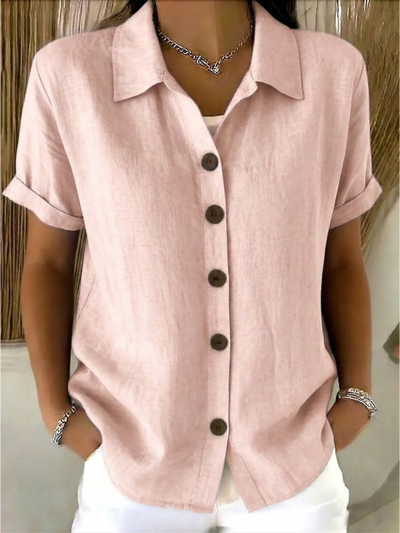 Lena Button Front Blouse