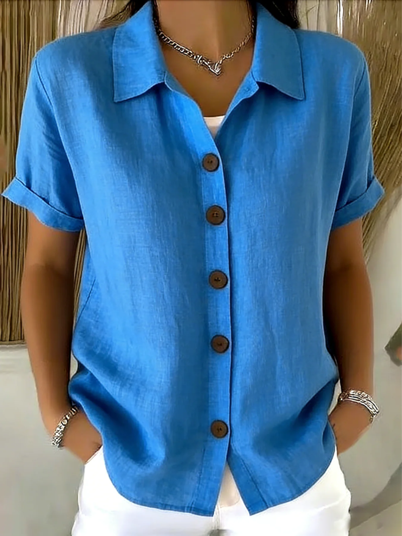 Lena Button Front Blouse