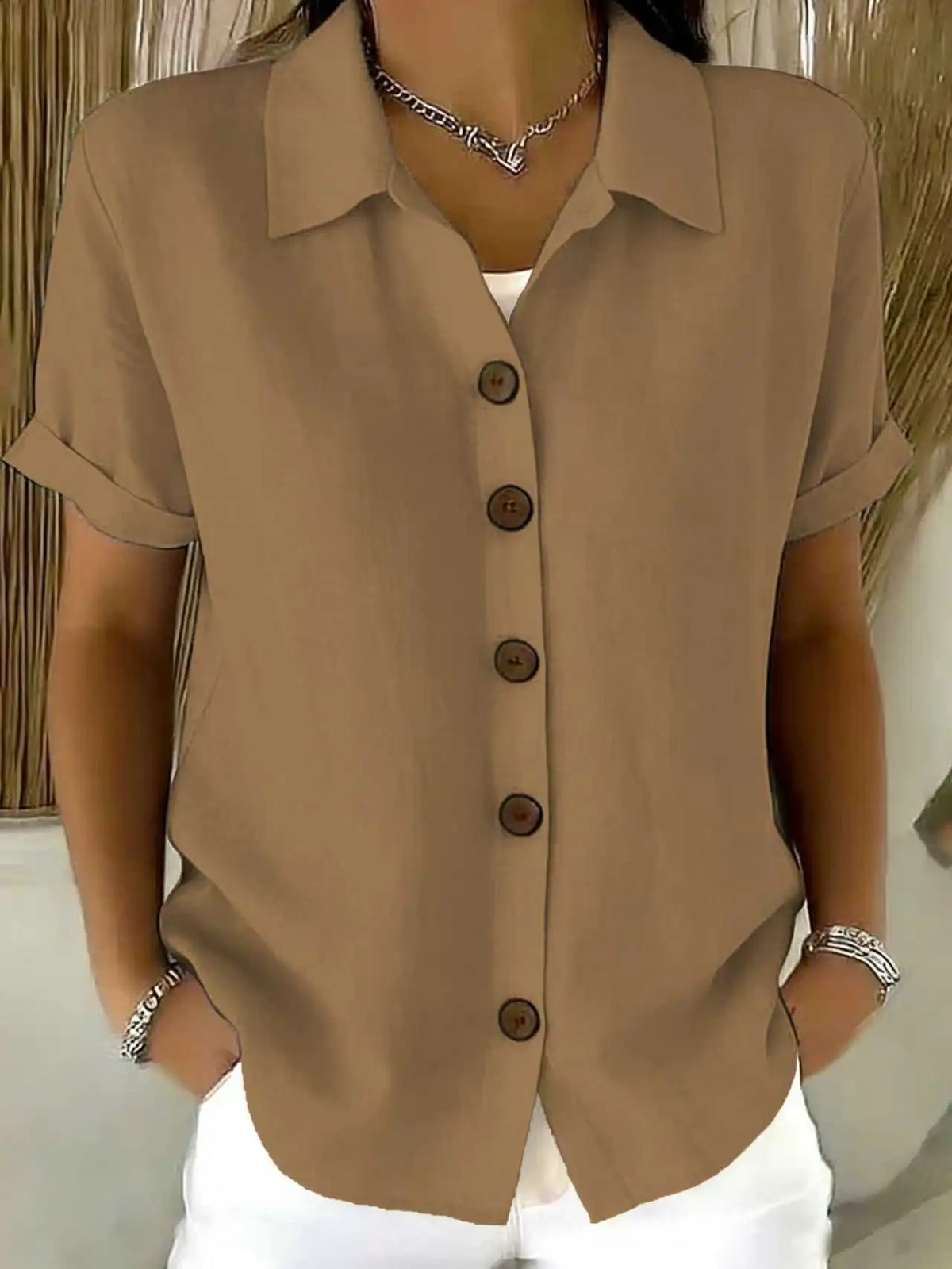 Lena Button Front Blouse