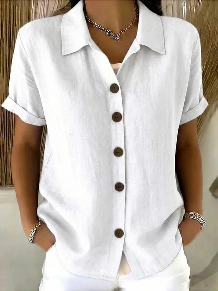 Lena Button Front Blouse
