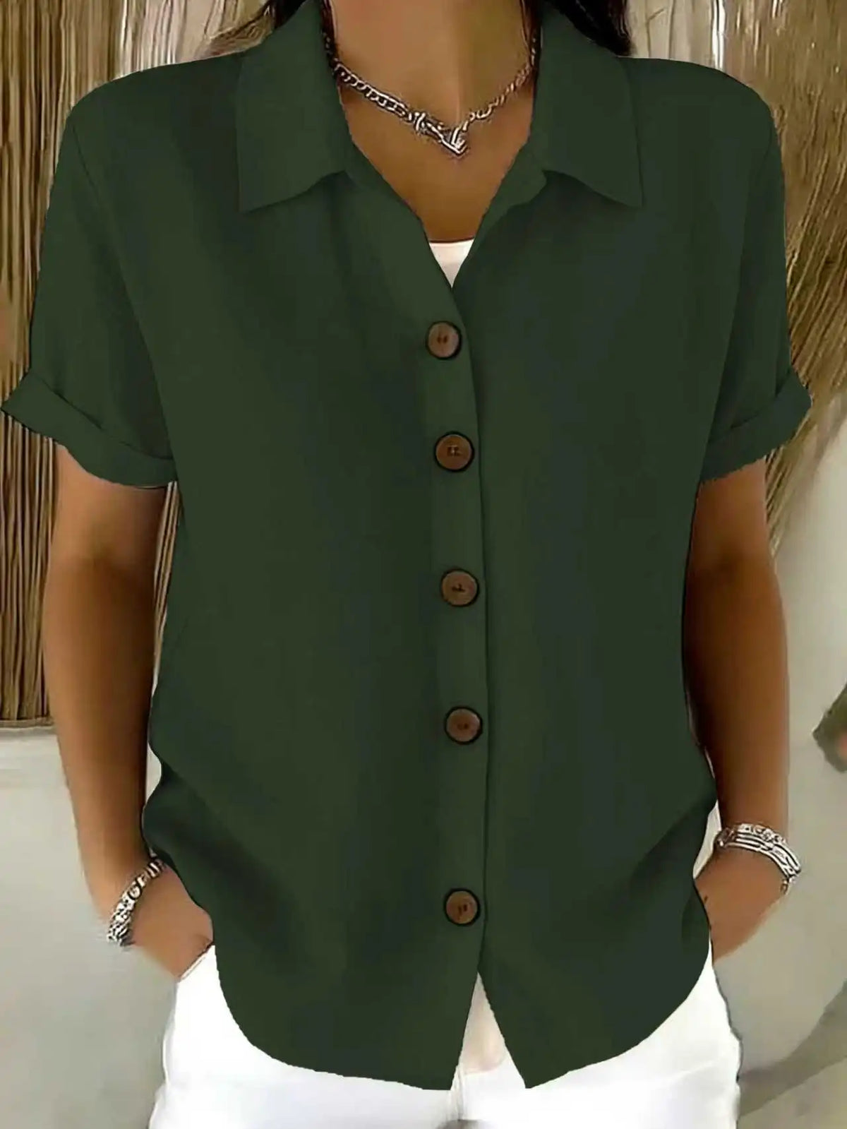 Lena Button Front Blouse